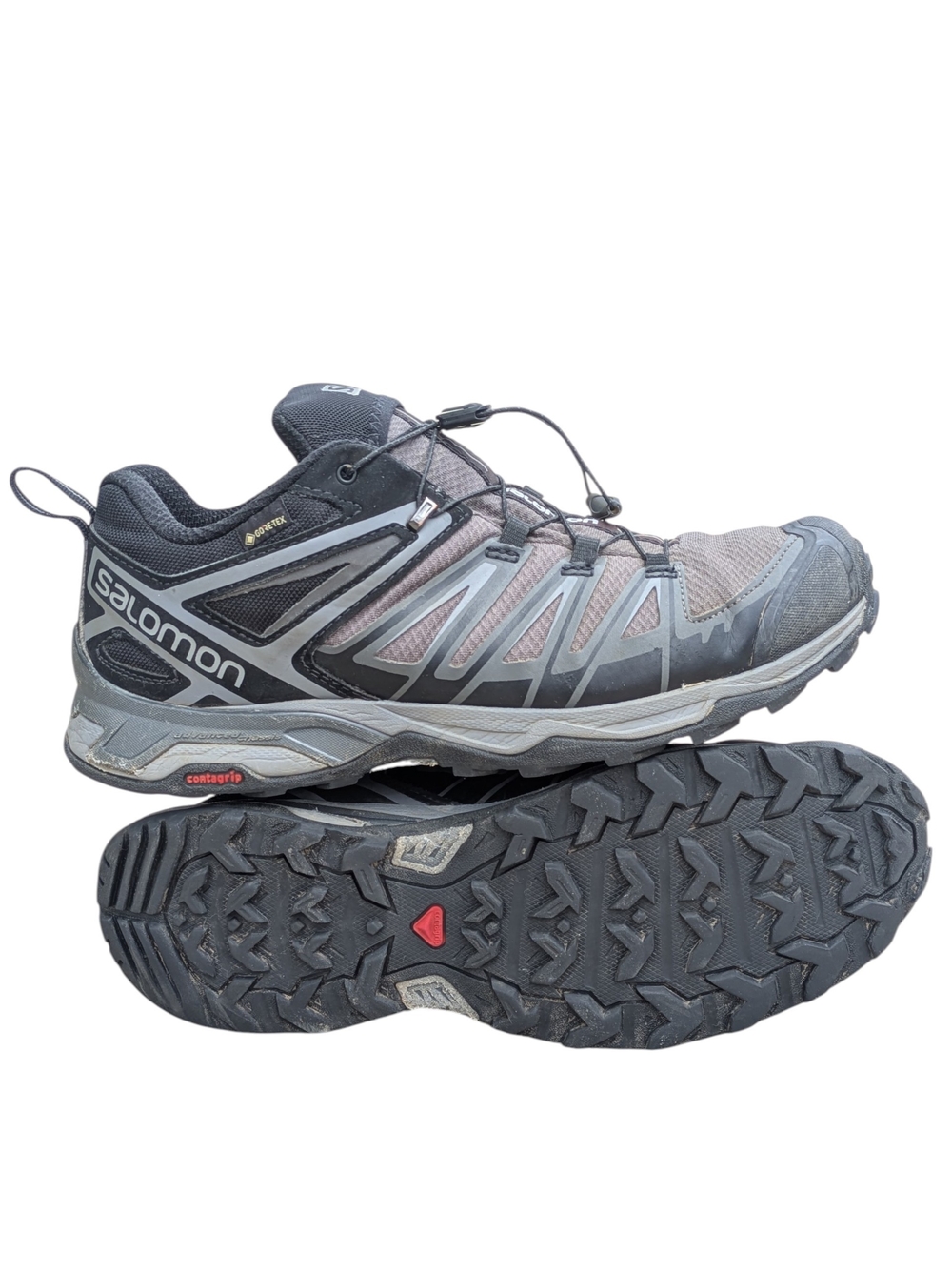 Salomon X Ultra 3 GTX Gore-Tex Hiking Shoes Men's 9.5 Gray/Black #398672